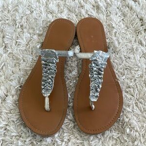Sparkly silver sandals
